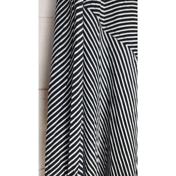 Chico’s Black & Neutral Striped Maxi Skirt Size 1 | Stylish Pull-On Long Skirt - Picture 6 of 12